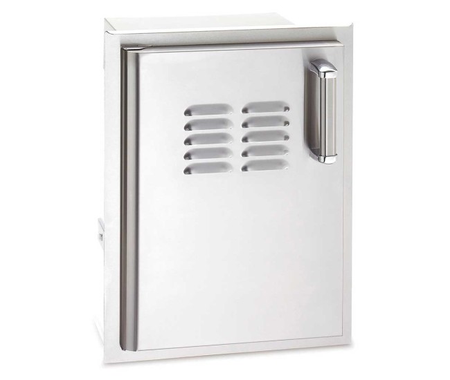 Fire Magic Flush Mounted 20  x 14  Single Access Door With Tank Tray with Louvered Door with Soft Close System, Left Hinge