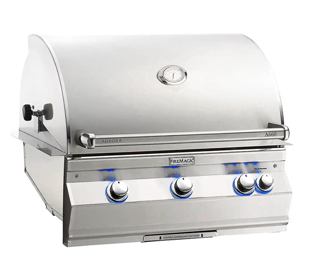 Fire Magic 30-inch Aurora A660i Built In Grill With Rotisserie