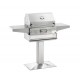 Fire Magic 24-inch Charcoal Patio Post-Mount Grill with Smoker Hood