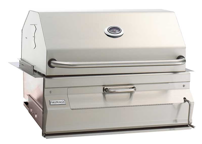 Fire Magic 30-inch Charcoal Slide In Barbecue Grill With Smoker Hood